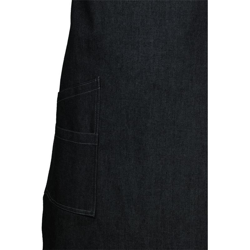 3600 Halterschort black jeans met ringen en dubbele zak