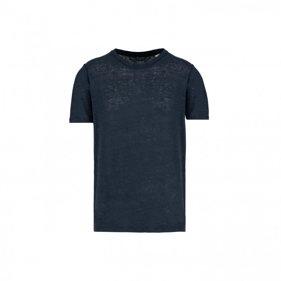 NS320 - Linnen heren-t-shirt korte mouwen en ronde hals