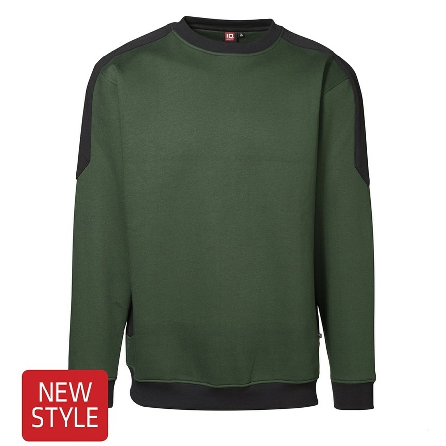 Sweatshirt met lange mouw en ronde hals. 2-kleurig.