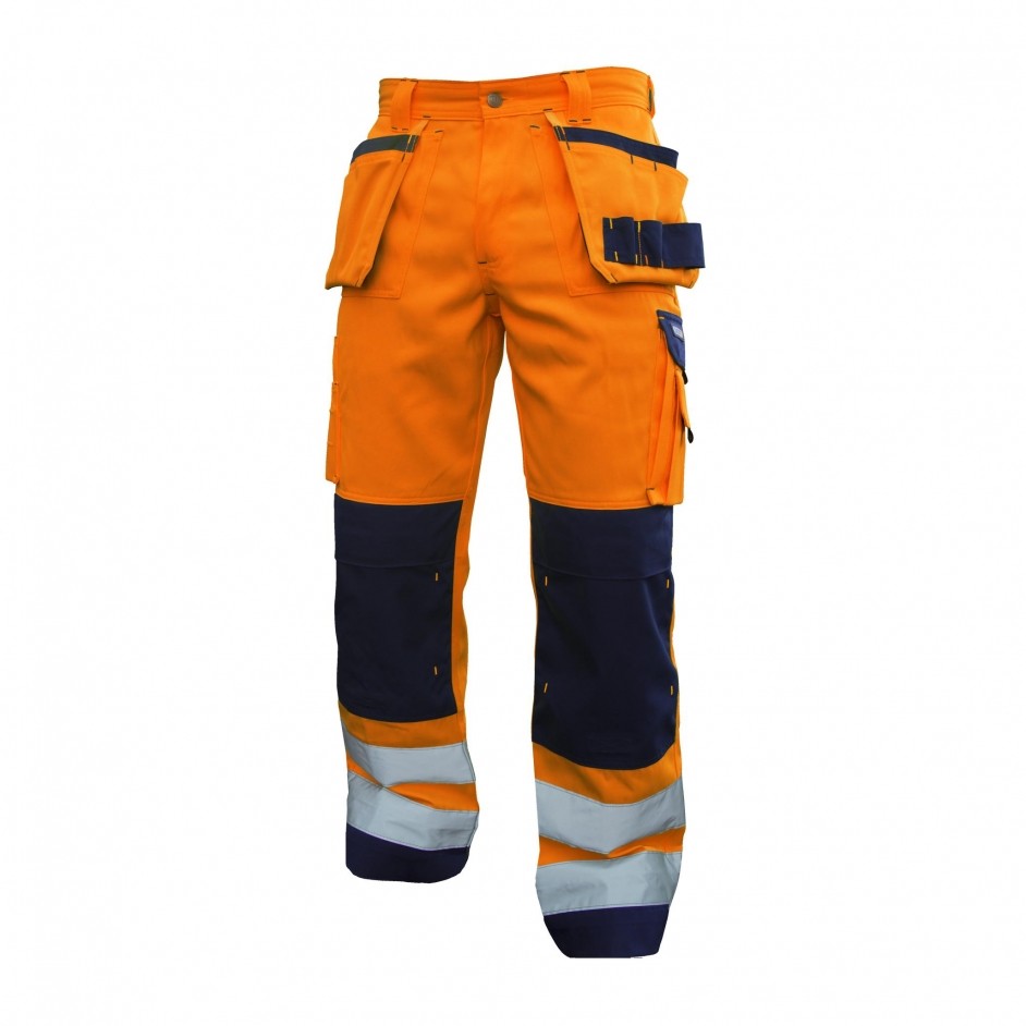 Dassy Glasgow hoge zichtbaarheidswerkbroek met holsterzakken