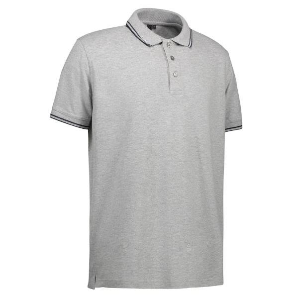 ID Heren stretch polo met contrast 0522