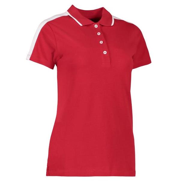 ID Dames polo shirt met contrast 0531