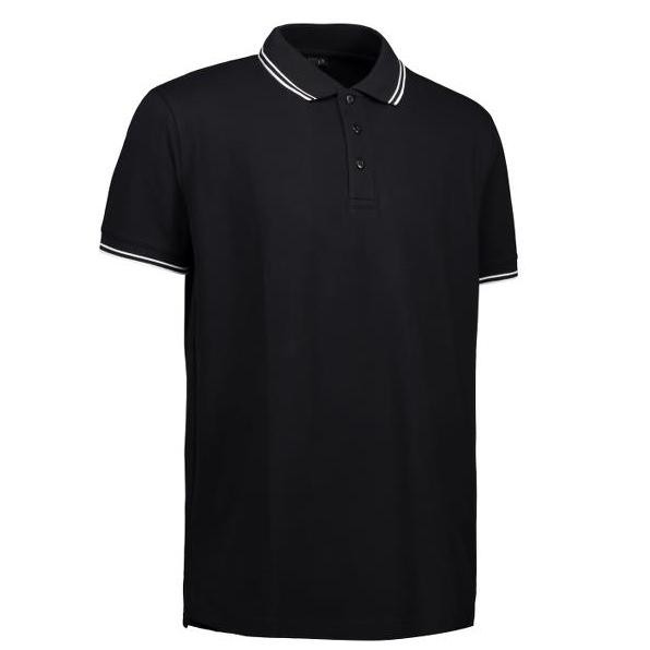 ID Heren stretch polo met contrast 0522