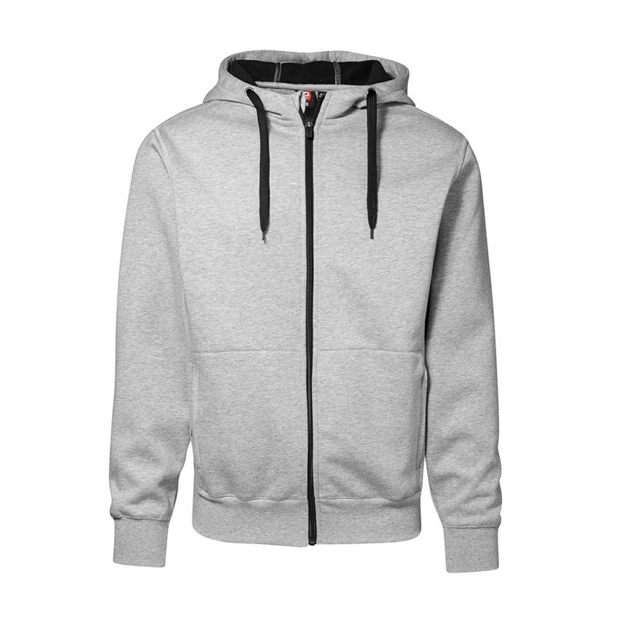 Vest met capuchon en ritssluiting in contrastkleur